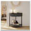 Console Table de bout demi-lune avec 2 tiroirs de rangement et tablette inférieure pour le salon, la chambre à coucher, le bureau et le couloir-121087125