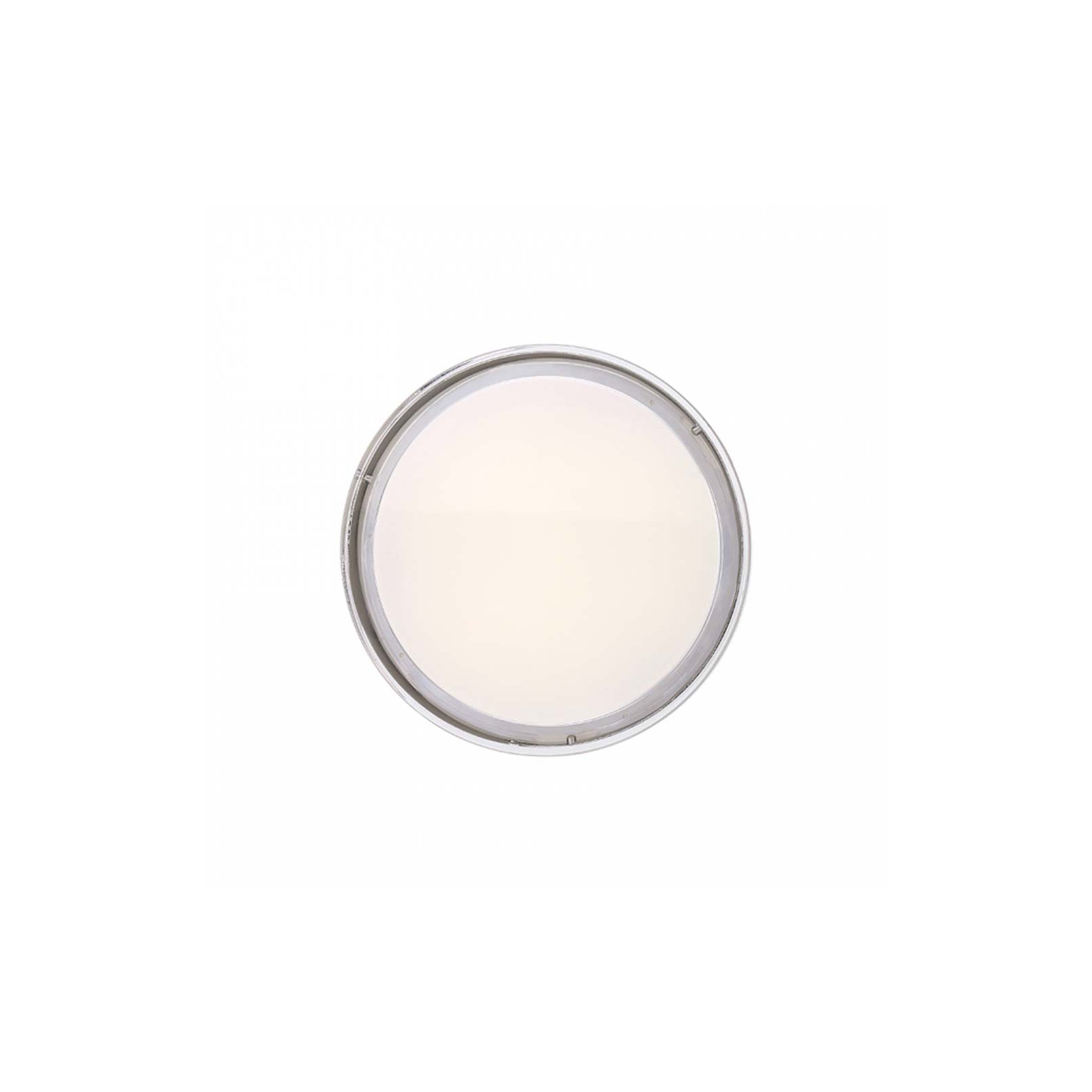 Pi LED Dimmable Round Flush Mount, 3500K, Stainless Steel, 2.5" H x 6.5" W x 6.5" D