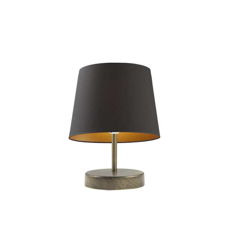 Honoria Metal Table Lamp, Black, Old Gold