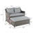 Frett Wicker 2 - Person Patio Conversation Set with Cushions-71112744