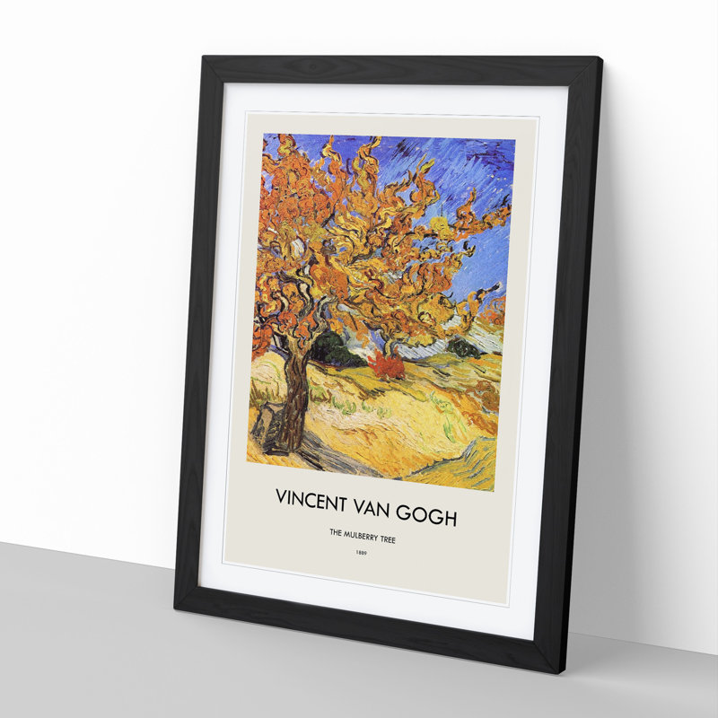 Mulberry Tree by Vincent Van Gogh - Picture Frame Painting, Black, 48cm H x 36cm W x 2cm D