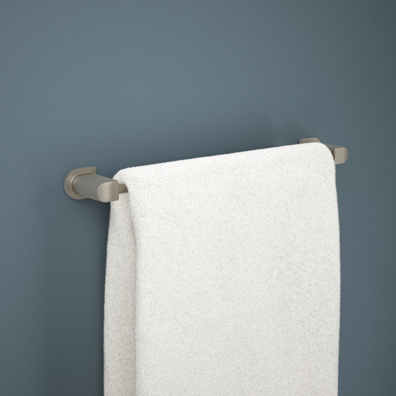 Barre à serviettes murale Xander 1, H 1,69 po x L 19,93 po x P 2,98 po, Nickel brossé