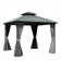 Galvanized Steel Patio Gazebo with Overhang Slope-design Double Roof
