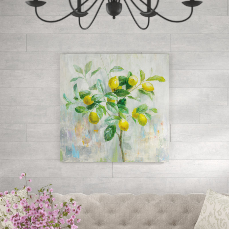 Lemon Branch by Danhui Nai - Wrapped Canvas Painting, 91cm H x 91cm W