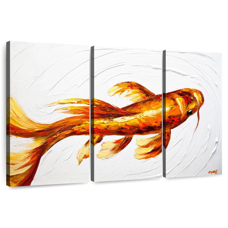 Orange Koi Fish, 20" H x 33" W