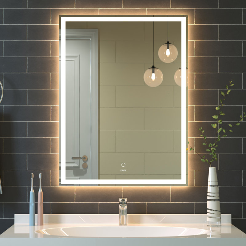 Belany Flat Wall Mirror, 80 cm H x 60 cm W