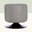 Alison 40cm Wide Faux Leather Round Solid Colour Standard Ottoman-24825575