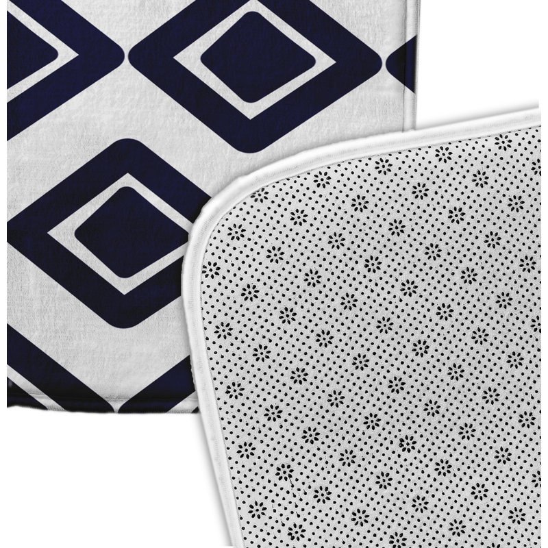Tapis de bain Grantville, L 17 po x L 24 po, Bleu marine