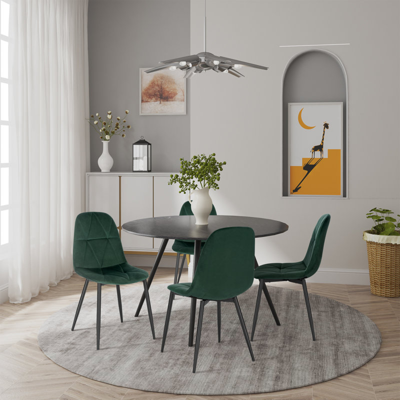 Side chair Set Dasan, Dark Green 
