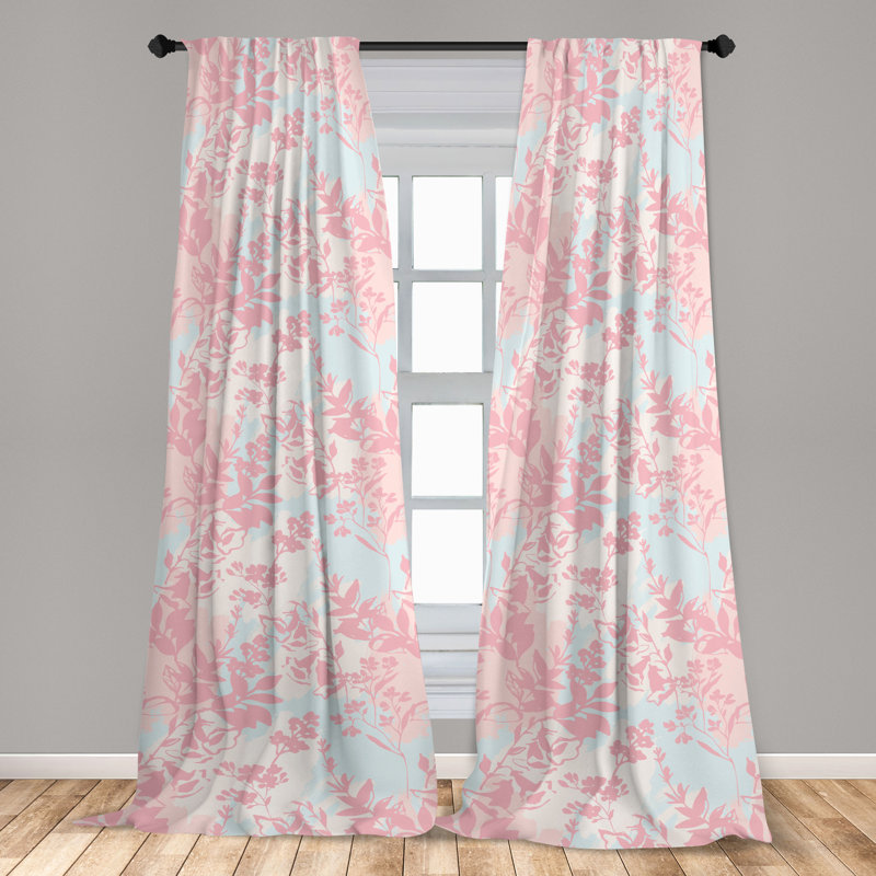 Bahi Semi Sheer Curtain Pair, 28" W x 63" H