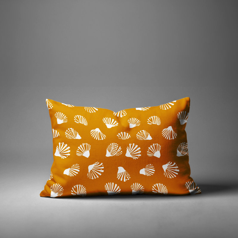 Barnon Reversible Throw Pillow, 18"H x 25"W, Orange