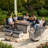 13-Piece Wicker Patio Conversation Set With Fire Pit Table, Modular Sectional, Swivel Rocker Chairs & Ottomans-1059689641