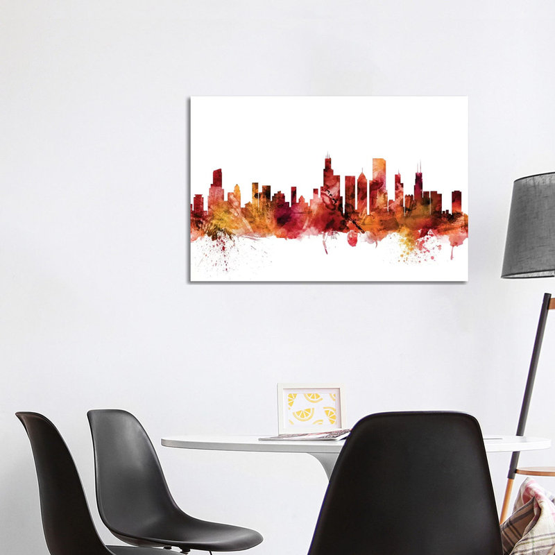 Chicago, Illinois Skyline by Michael Tompsett - 1 Piece Wrapped Canvas Wall Art, 101.6 cm H x 66.04 cm W x 1.91 cm D
