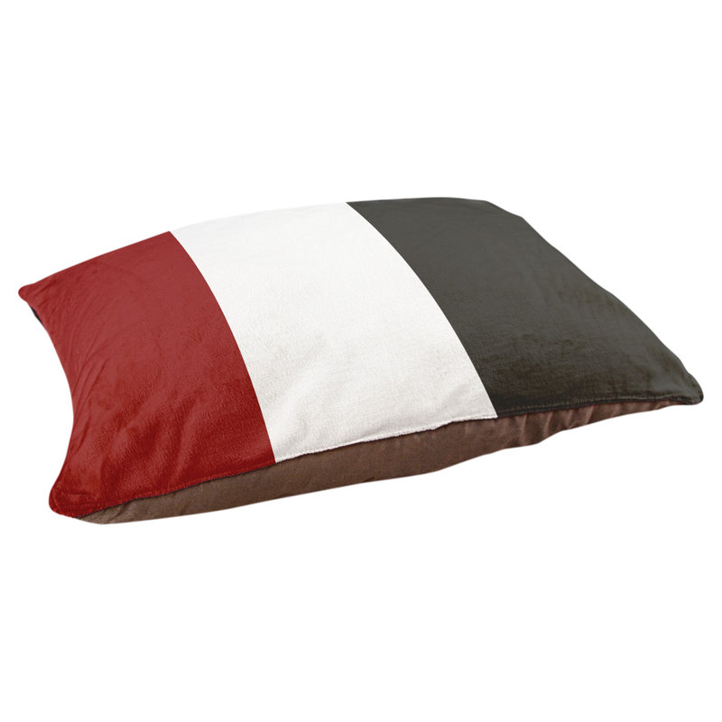 Coussin intérieur New England, Moyen (H 6,5 po x l 40 po x P 30 po), Rouge/noir