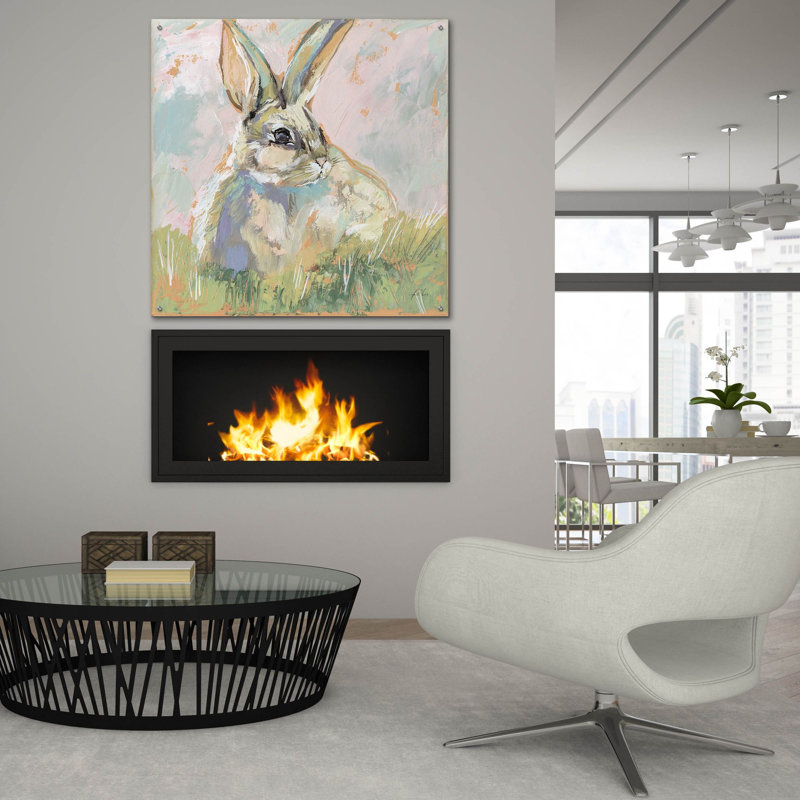 «Bugsy Neutral» par Jeanette Vertentes, art mural en verre acrylique, H 36 po x l 36 po