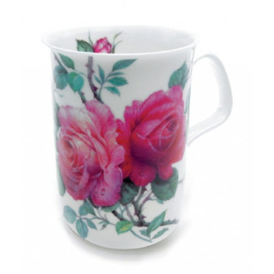 Ensemble de grandes tasses à café en porcelaine désossées 6 pièces english rose Atticus