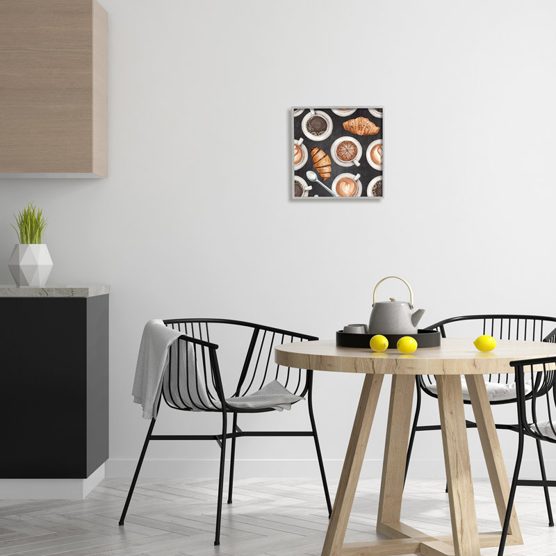 Café, café, café, café au lait, croissants et pâtisseries de ND Art - impression, L 12 po x H 12 po