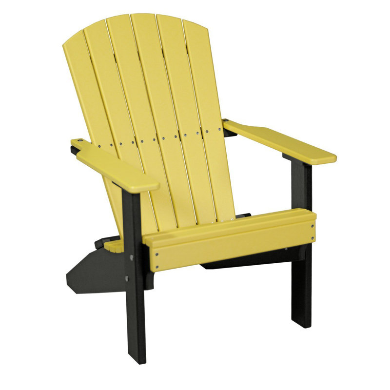Chaise adirondack en plastique lakeside Kattamuri, Jaune / Noir