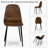 Conference Set Of 5,1 Table And 4 Chairs For Small Conference Room Meeting Table With 4 Suede Chairs For Office Reception Cafeteria Chat Room, Brown