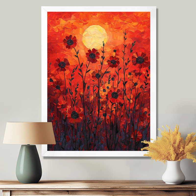 Beachley - Floral Canvas Art Print, H 32 po x l 24 po, Reproduction encadrée d'une seule photo, Blanc