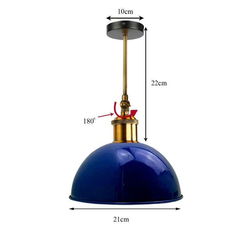 Winland Armed Sconce, Navy Blue