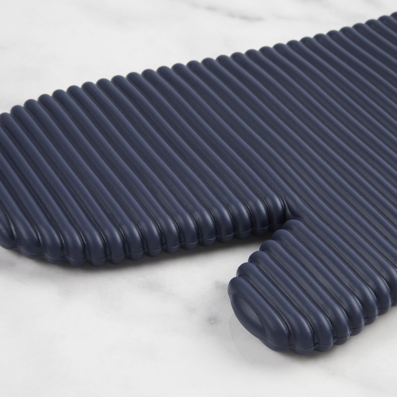 KitchenAid Ribbed Soft Silicone Oven Mitt, Navy