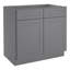 Meuble bas standard HOMEIBRO Cozy Design, en contreplaqué blanc, prêt à assembler, 42 po L x 24 po P x 34,5 po H-126039593-99152009