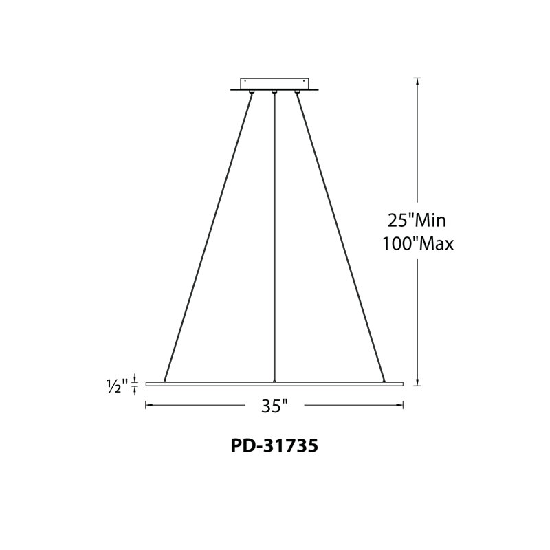 Illusion 1 - Light LED Pendant, Titanium, 90 W