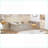 Twin Size Solid Pine Wood Platform Bed with Guardrail - No Box Spring Needed, Natural for Compact Bedrooms