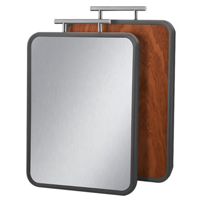 16.5"×11.8" Titanium+Solid Ebony Wood Cutting Board