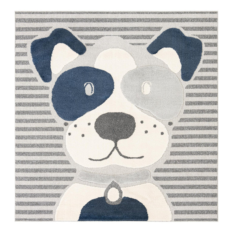 Tapis pour enfant Unique Loom Doggo, Carré 7 pi 10 po