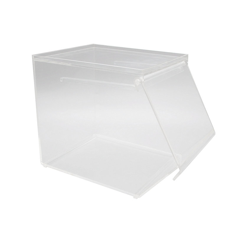 Clear Acrylic 1 Gallon Candy Bin with Slide-in Door and Scoop Holder