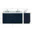 Meuble-lavabo ovale double 67 po avec comptoir en marbre de Carrare italien Ariel Kellie-105988755