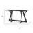 54" Brown Solid Wood Trestle Console Table