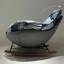 Chaise berçante moderne rembourrée