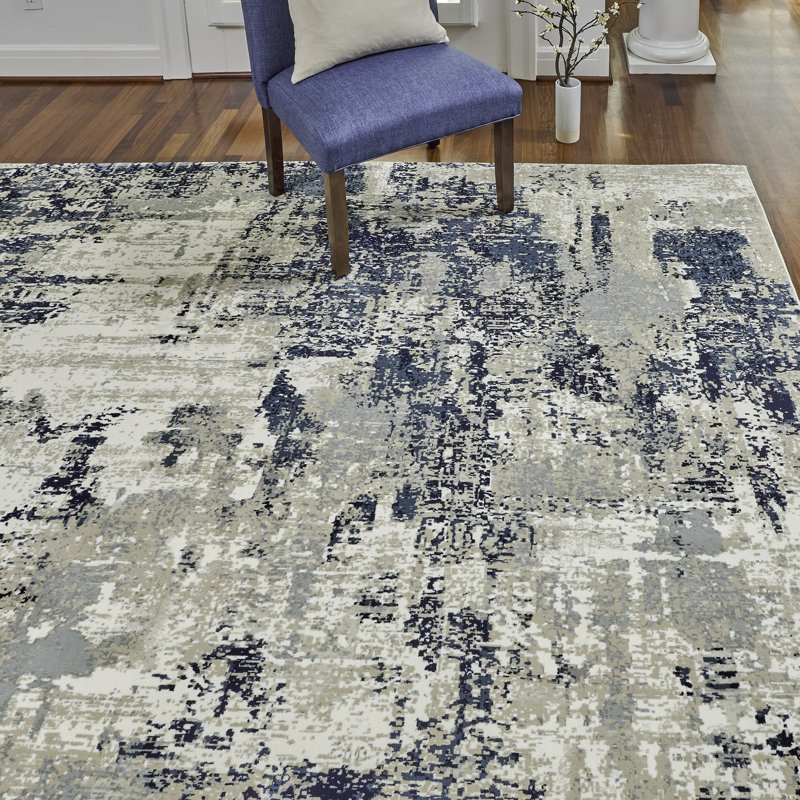 Majestic Mignone Modern Distressed Abstract Indoor Area Rug, Rectangle 6'6" x 9'6"