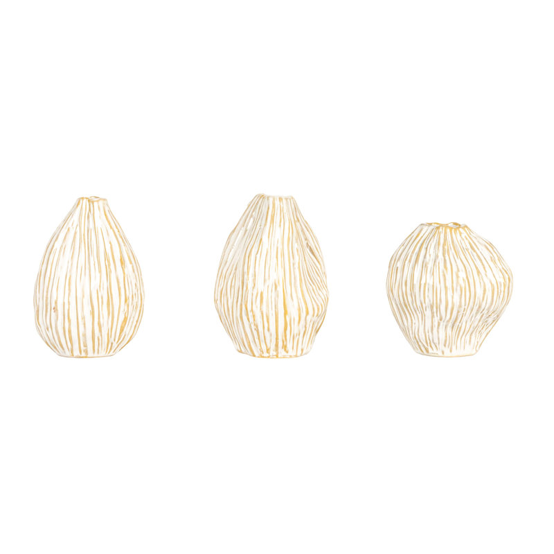 Trio de vases plissés Whispering