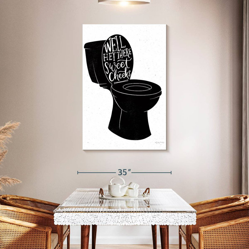 Ketti Bathroom Puns II - noir, H 48 po x l 32 po