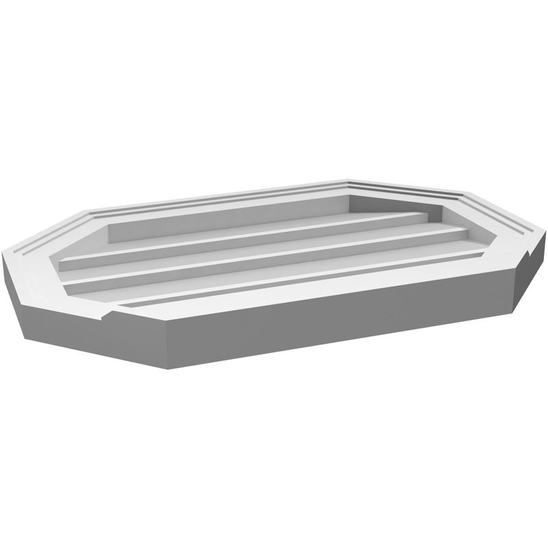 Évent horizontal gondole allongé en surface octogonal Signature, H 16 po x l 24 po x P 2 po