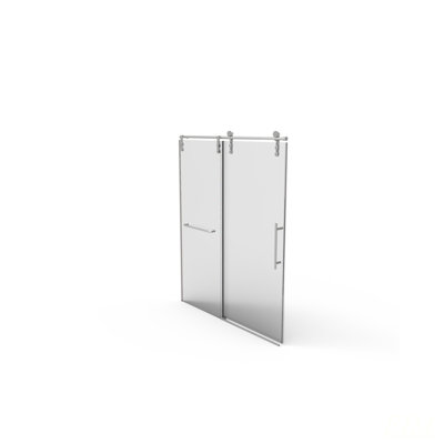 Adjustable 56-60 Inch Sliding Shower Door With 8Mm Tempered Glass, Easy Clean Coat, And Brushed Nickel Finish