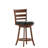 Commercial Grade Classic Ladderback Swivel Bar Height Barstool with Padded, Upholstered Seat-63099074-63099085