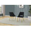 Rectangular 63'' x 39" Glass Dining Set with Velvet Side Chairs and Gold Base-301132016-307159943