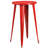 Drumfane 30'' Round Metal Indoor-Outdoor Bar Table Set with 2 Vertical Slat Back Stools-33651160-68072877