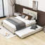 Grand lit plateforme tapissier avec rangement Baylian-1487472470