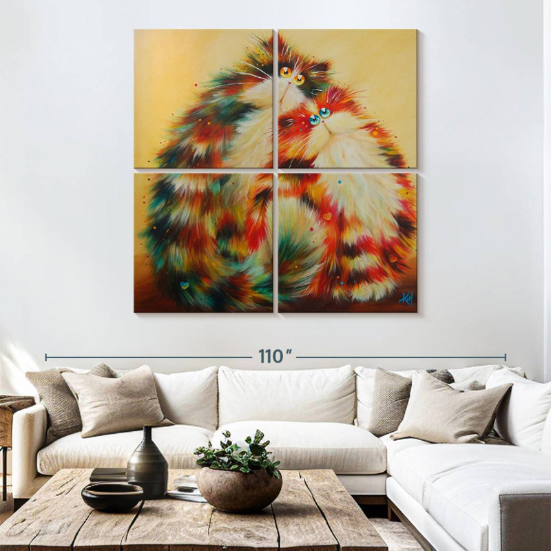 Brampt Felines For You, 74" H x 74" W