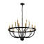 Lustre noir 18 lumières 