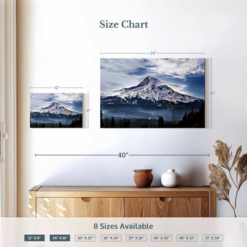 Alvord, Mount Hood, sommet des nuages, H 16 po x l 24 po