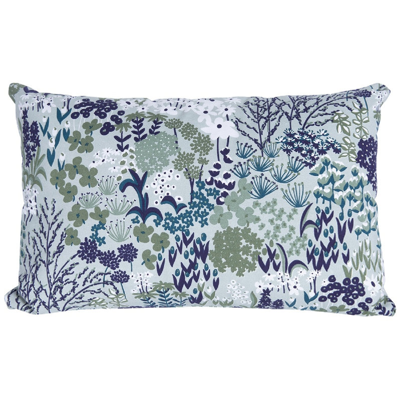 Sauvage Lumbar Indoor/Outdoor Pillow Cover & Insert, Ice Mint
