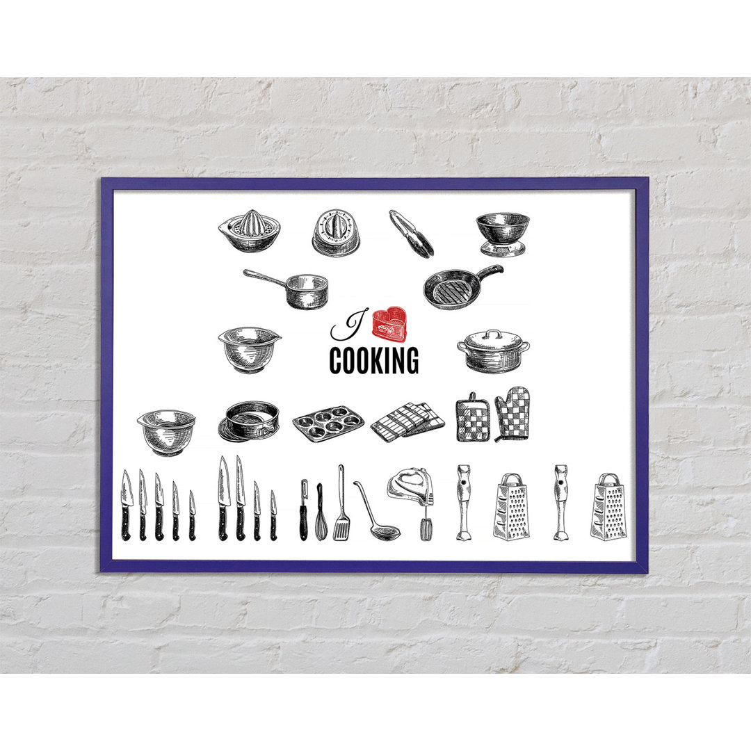 I Love Cooking 8 - Einzelne Bilderrahmen Kunstdrucke