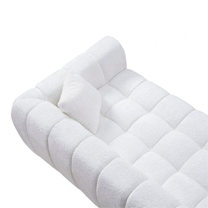 Canapé Marshmallow Cloud Compressed, White Boucle